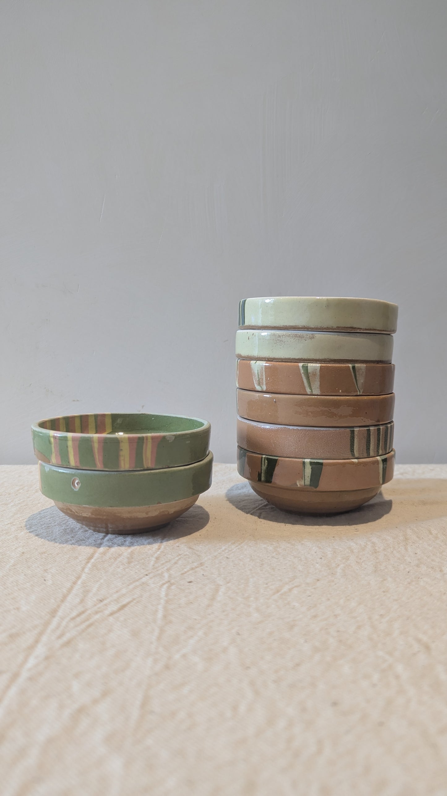 Hand Painted Canapé Bowl in Tamarind