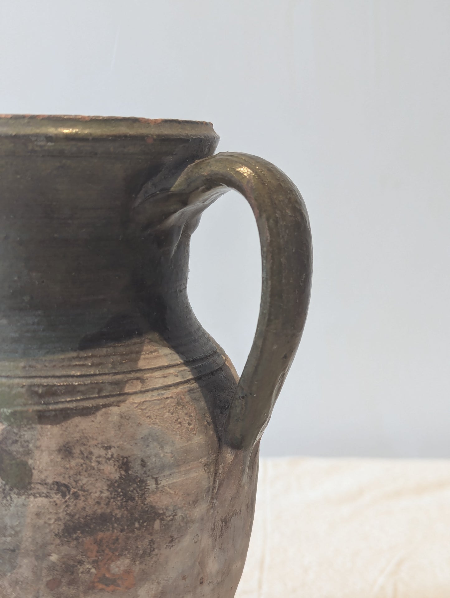 Antique Green Handled Jug