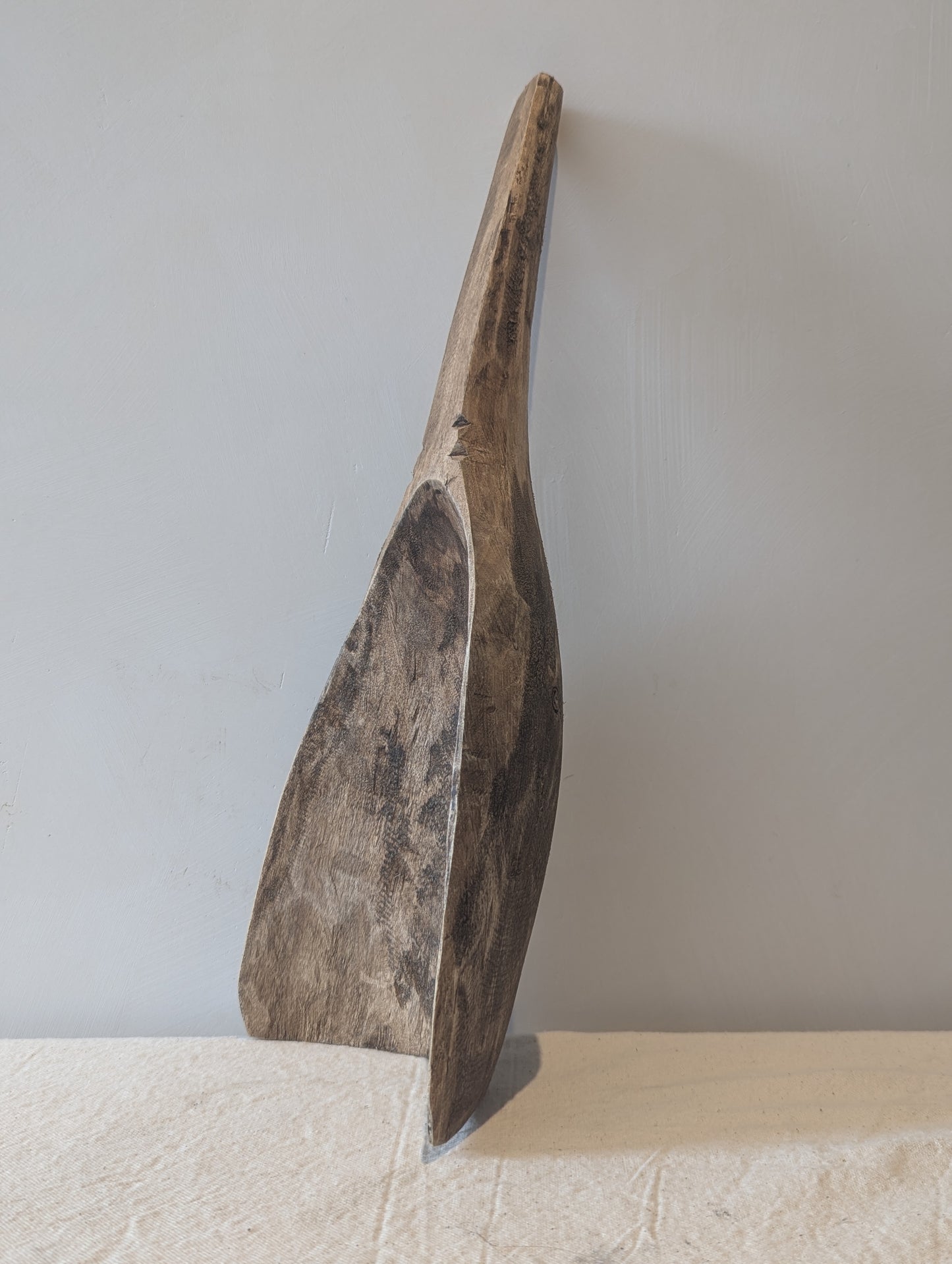 Antique Hand Carved Wooden Scoop