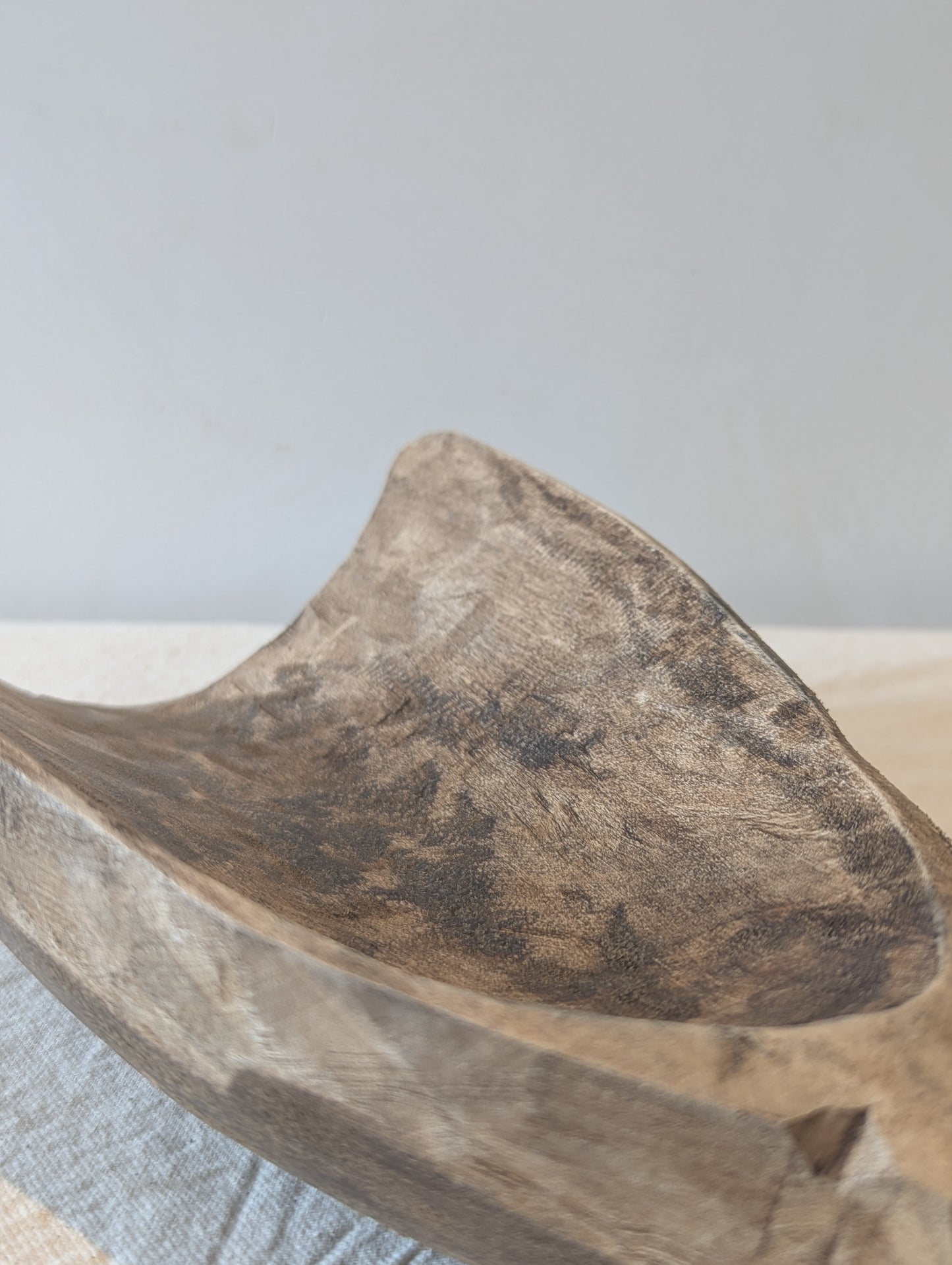 Antique Hand Carved Wooden Scoop