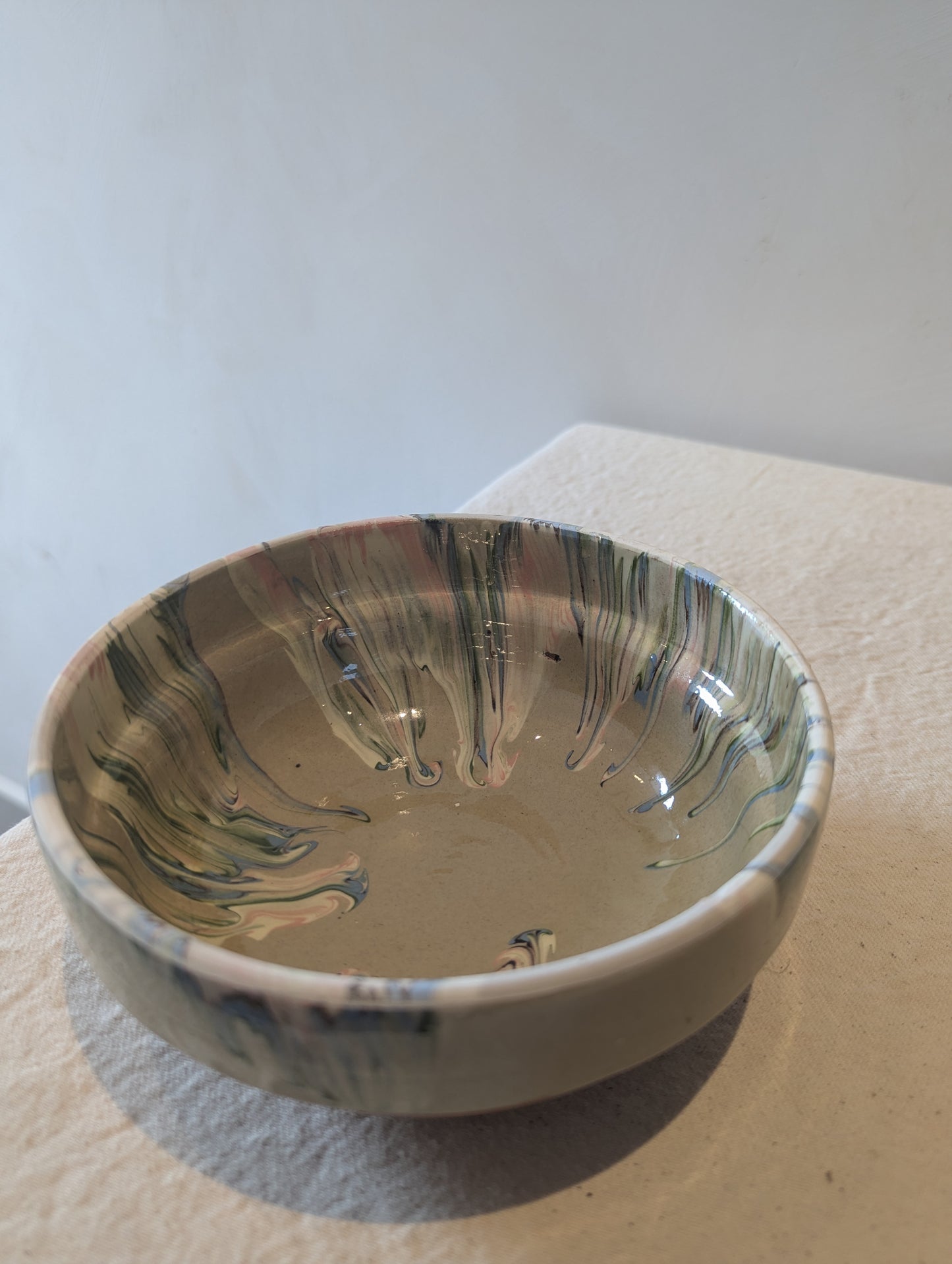 Hand Painted Medium Bowl in Chicory