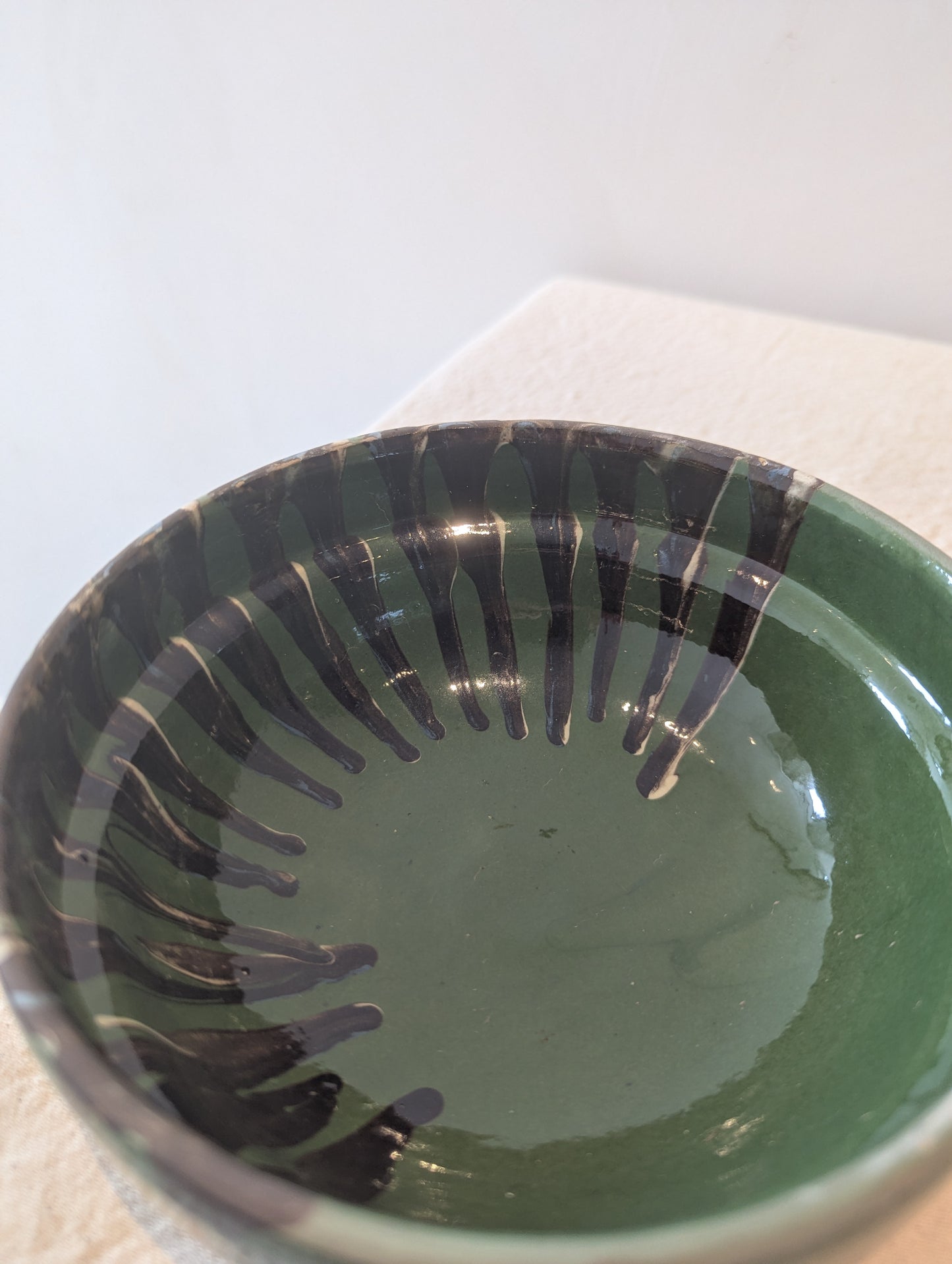Hand Painted Medium Bowl in Kale