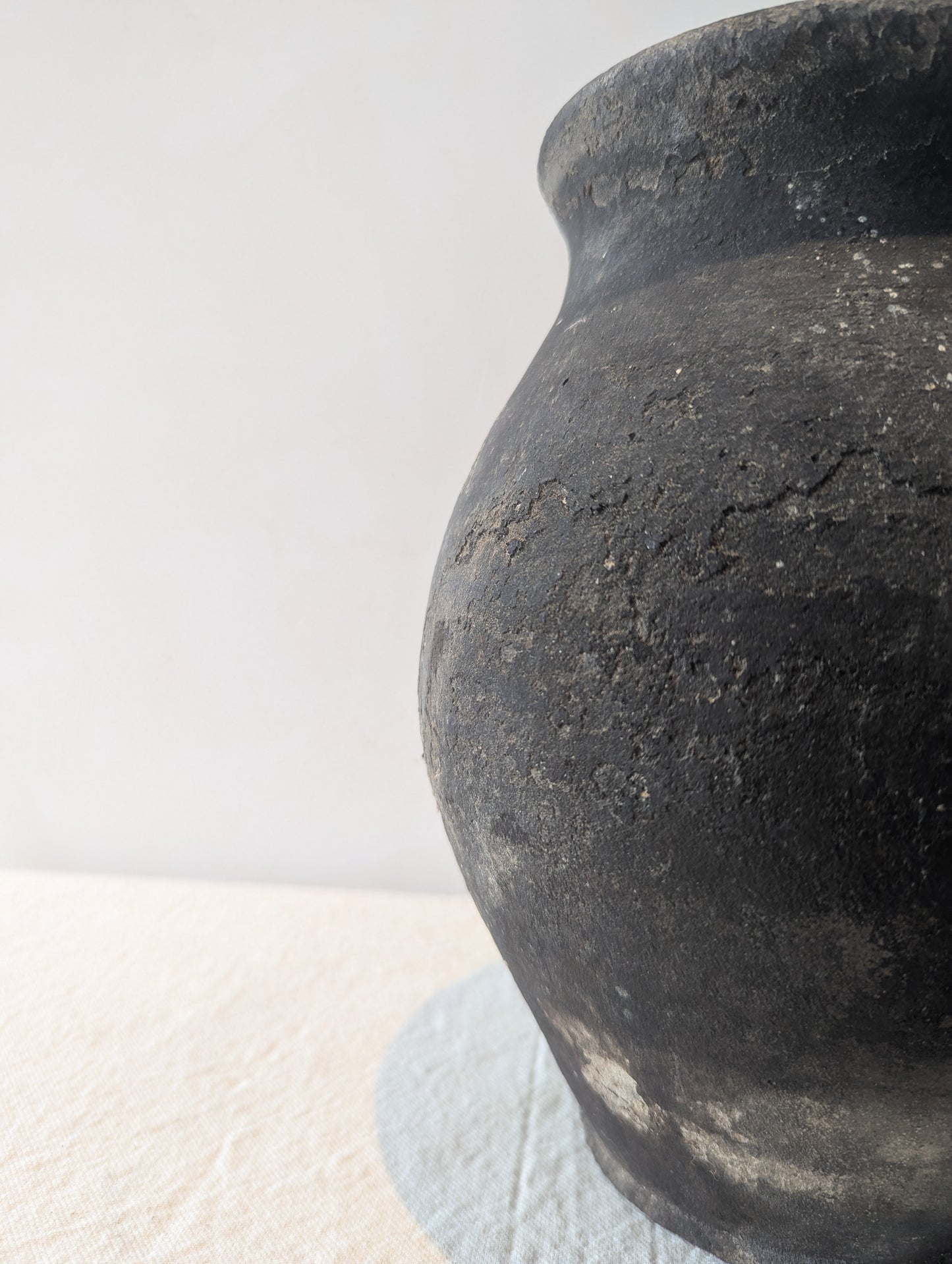 Antique Black Vase Medium