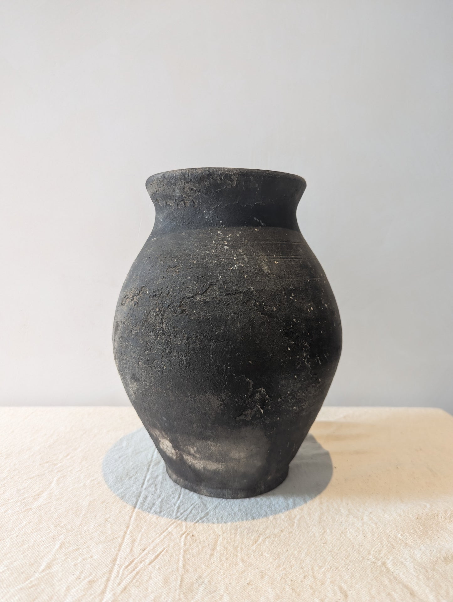 Antique Black Vase Medium
