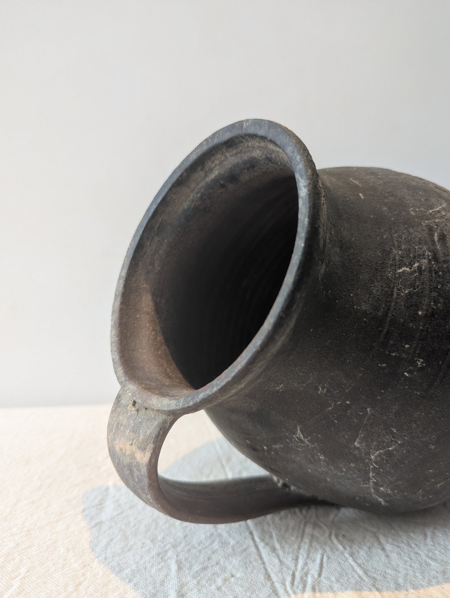 Antique Black Vase Medium