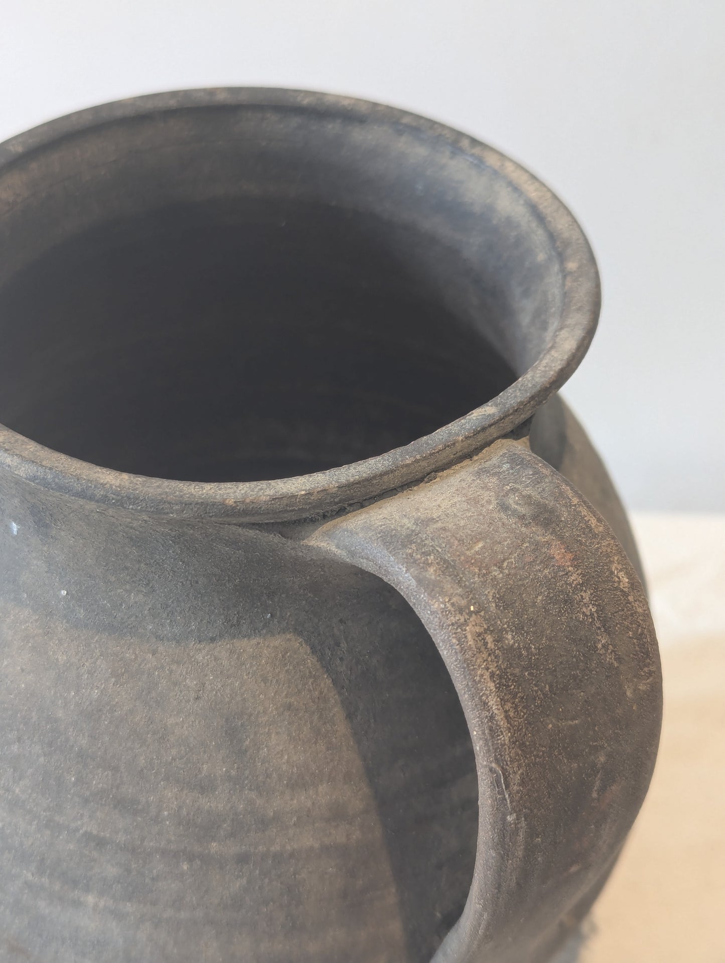 Antique Black Vase Medium