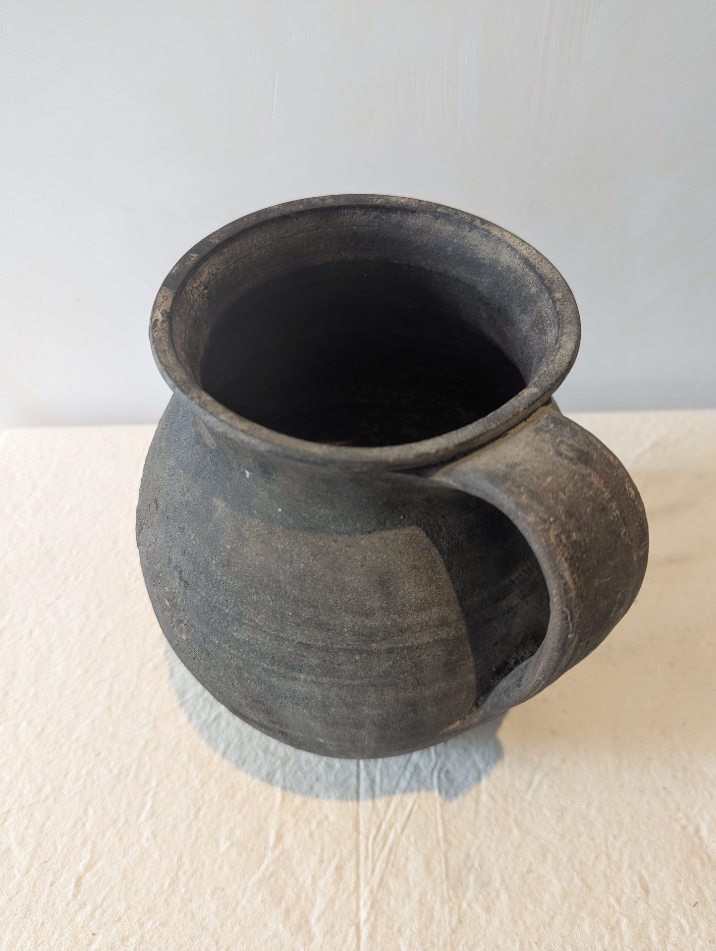 Antique Black Vase Medium