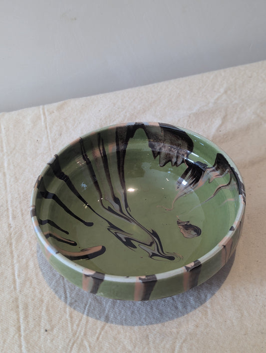 Hand Painted Small Bowl in Kale