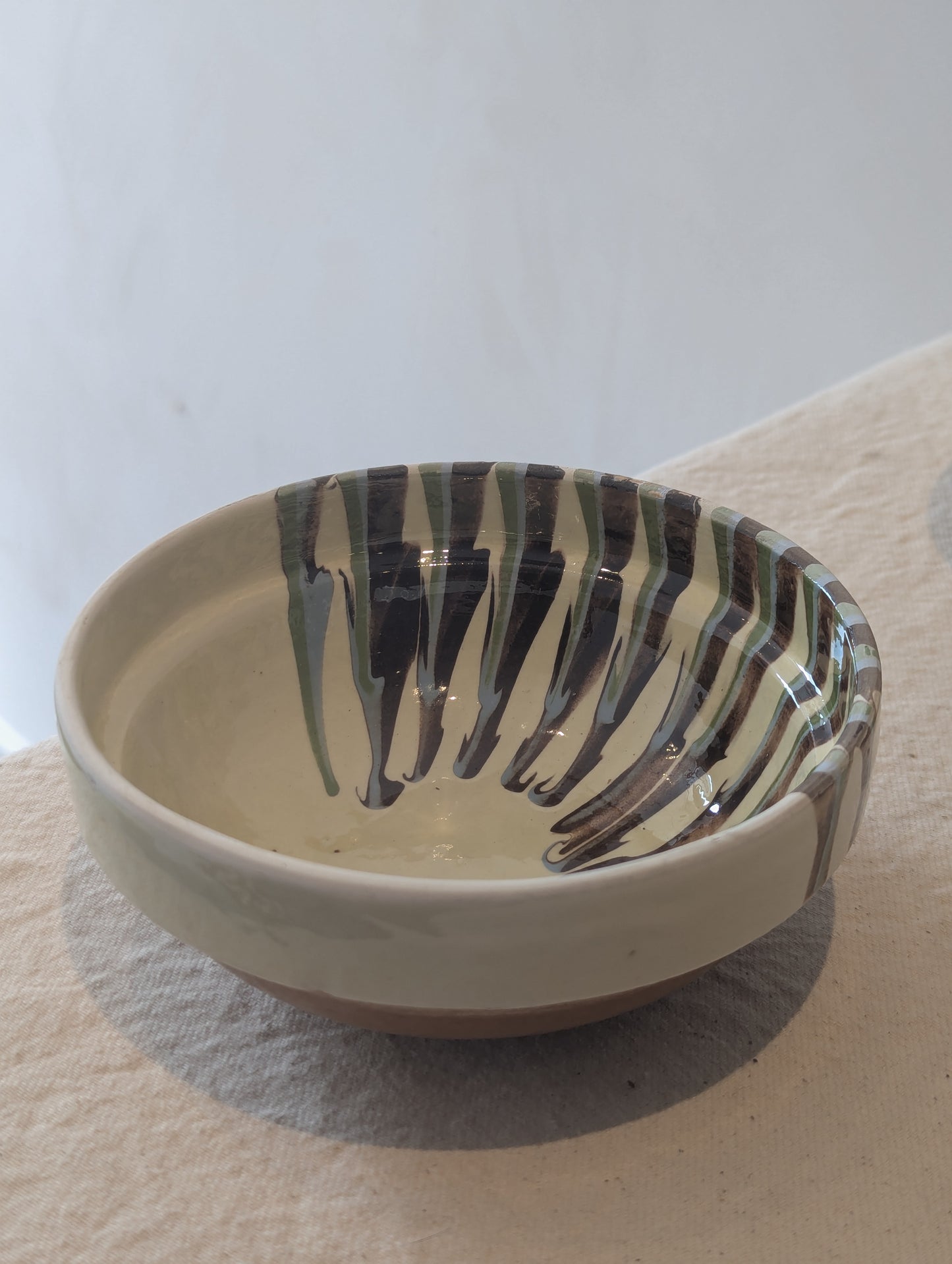 Large Hand-Painted Bowl in Lychee