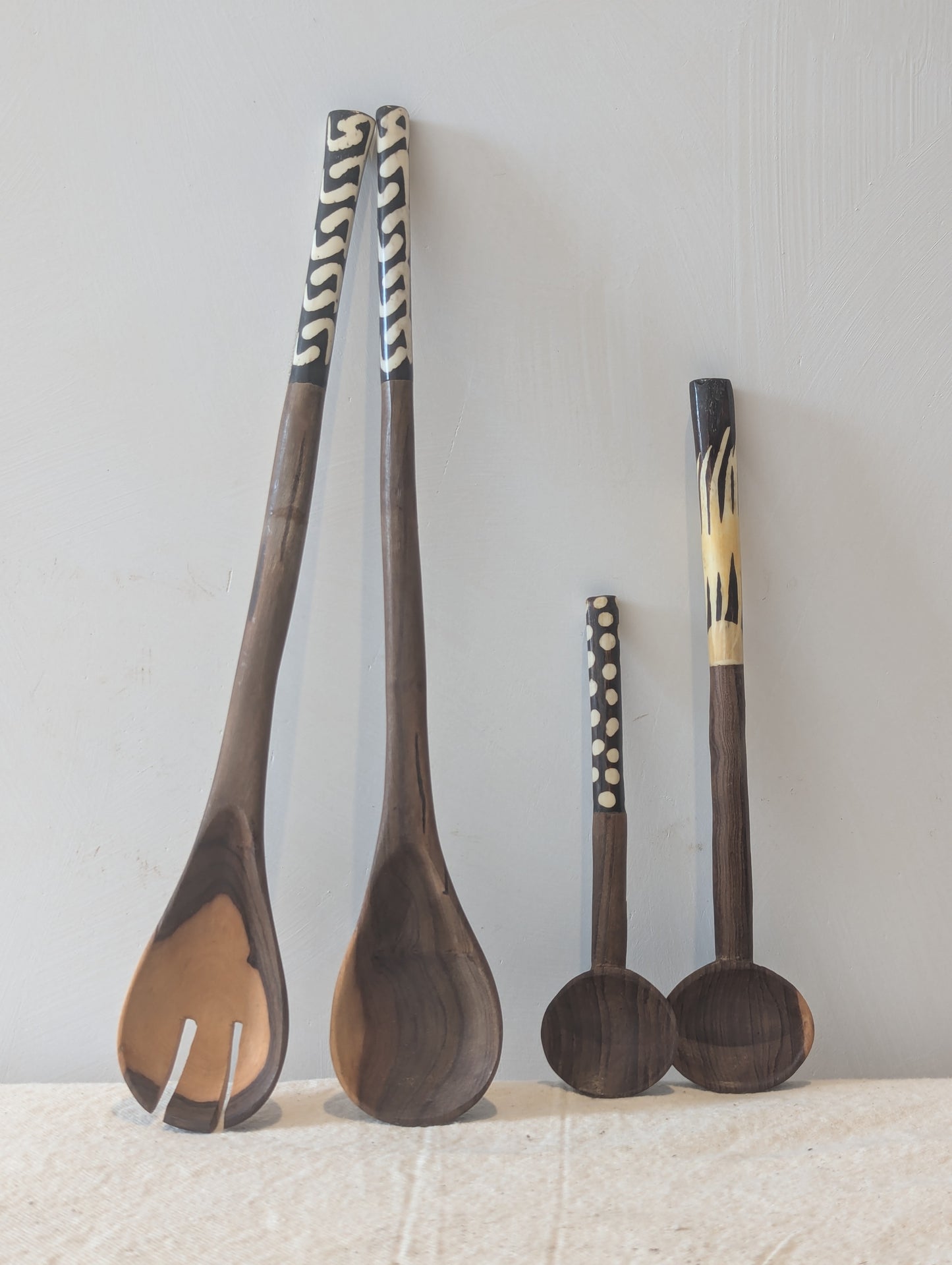 Bone Handle Wooden Spoon Spotted | Small