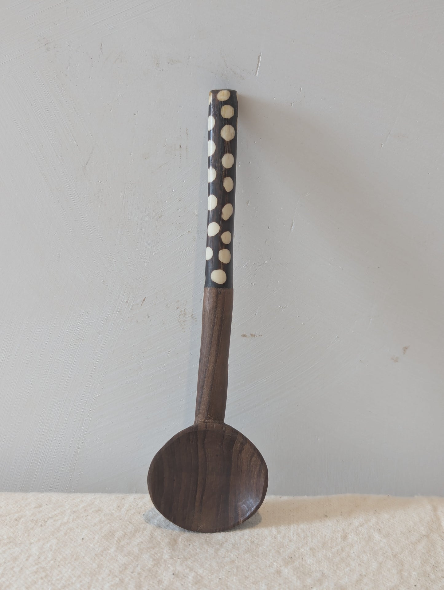 Bone Handle Wooden Spoon Spotted | Small