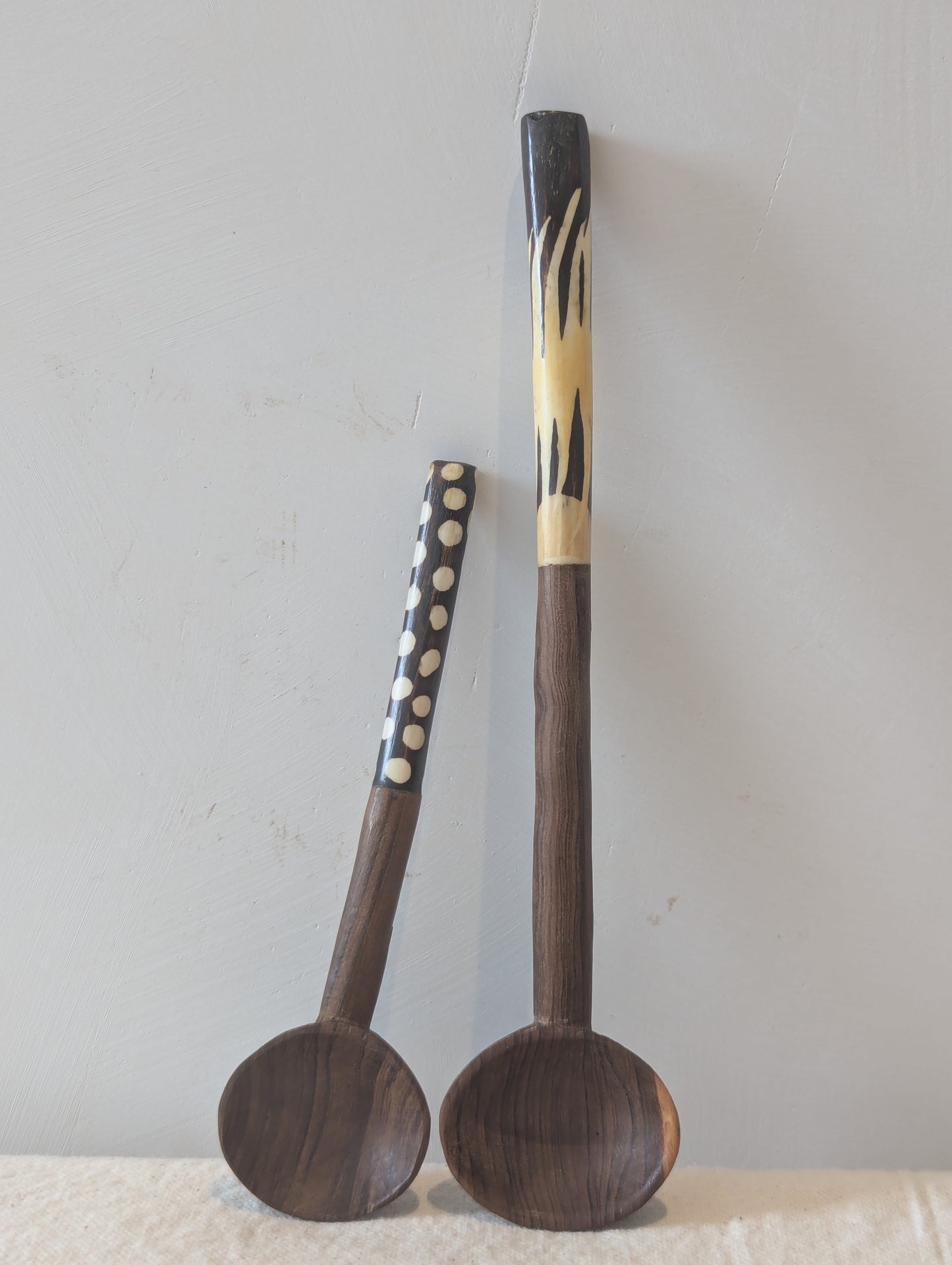 Bone Handle Wooden Spoon Spotted | Small