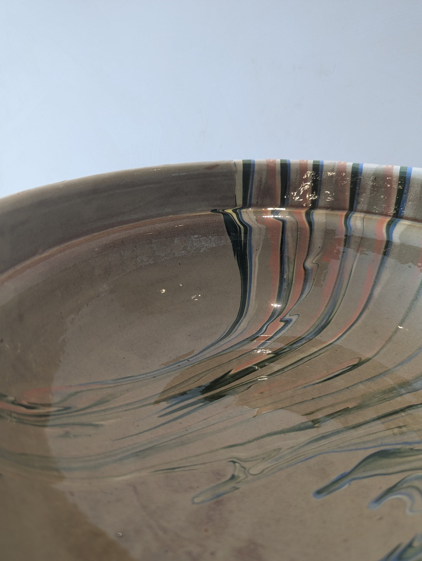 XL Hand-Painted Bowl in Chicory