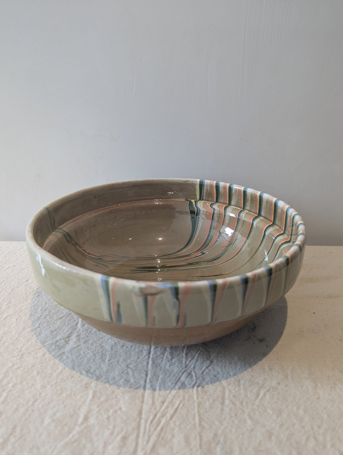 XL Hand-Painted Bowl in Chicory