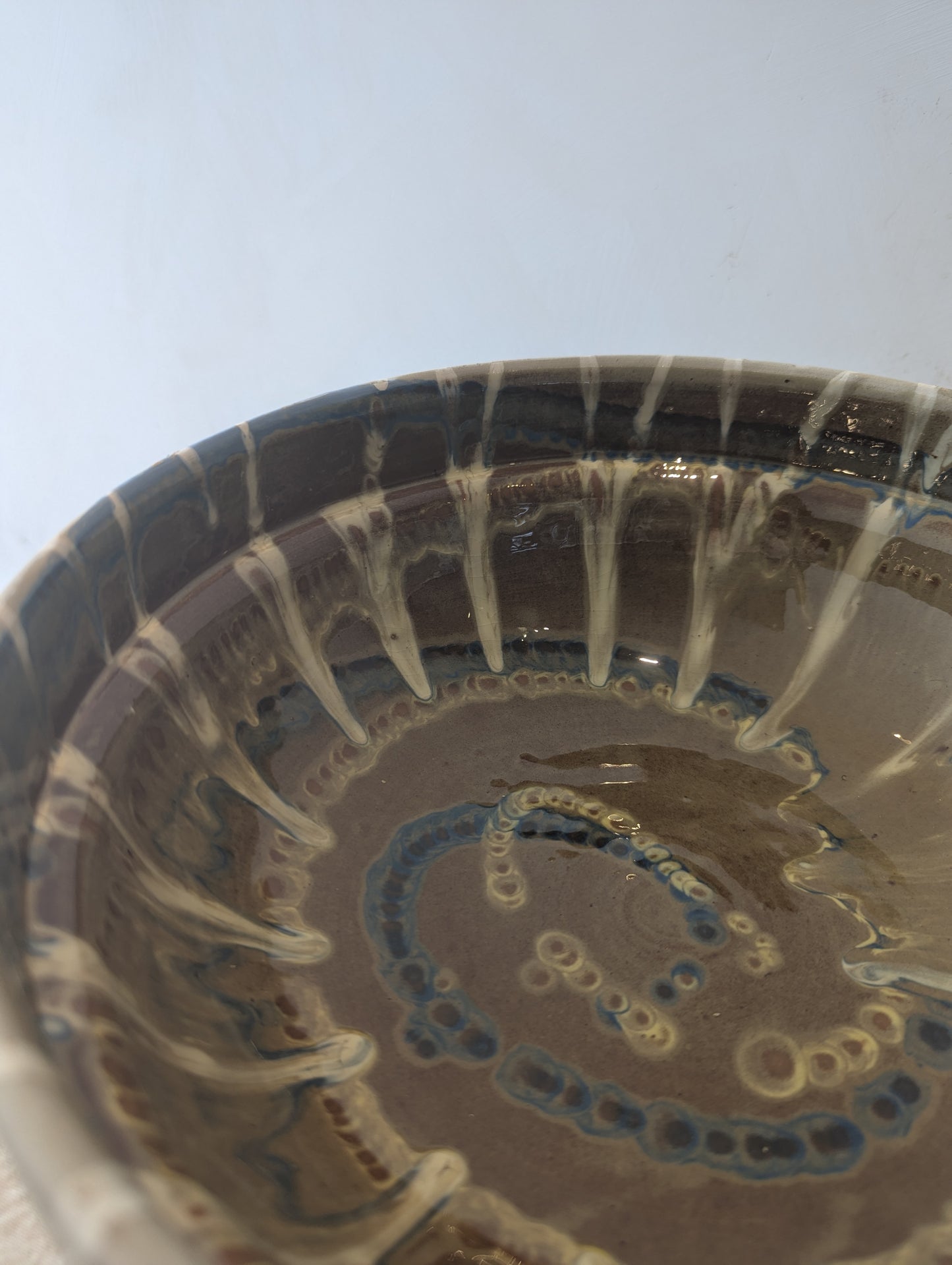 XL Hand-Painted Bowl in Squid