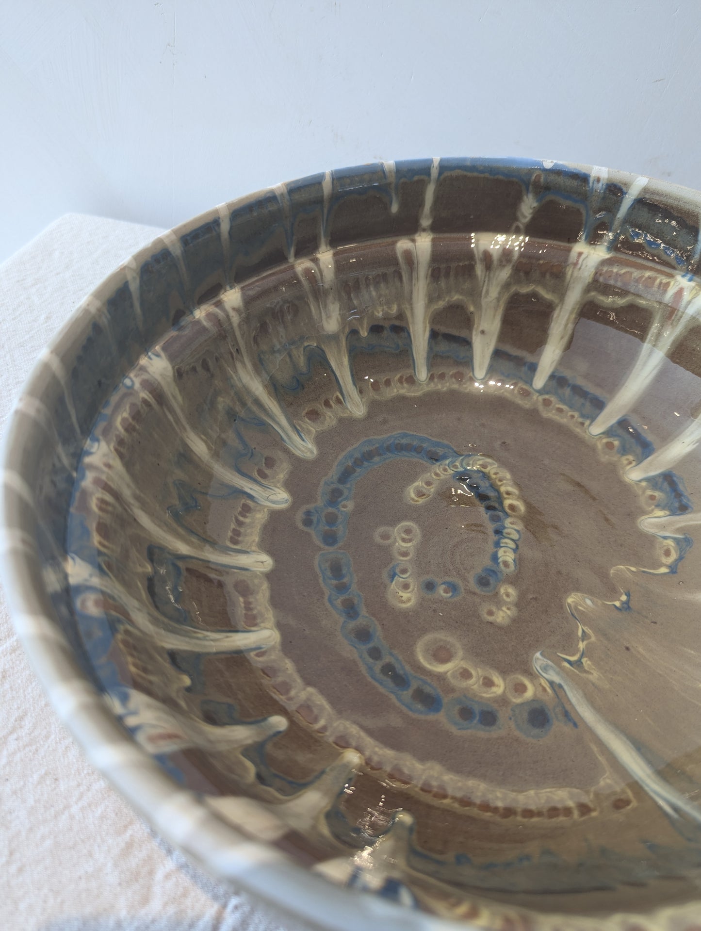 XL Hand-Painted Bowl in Squid