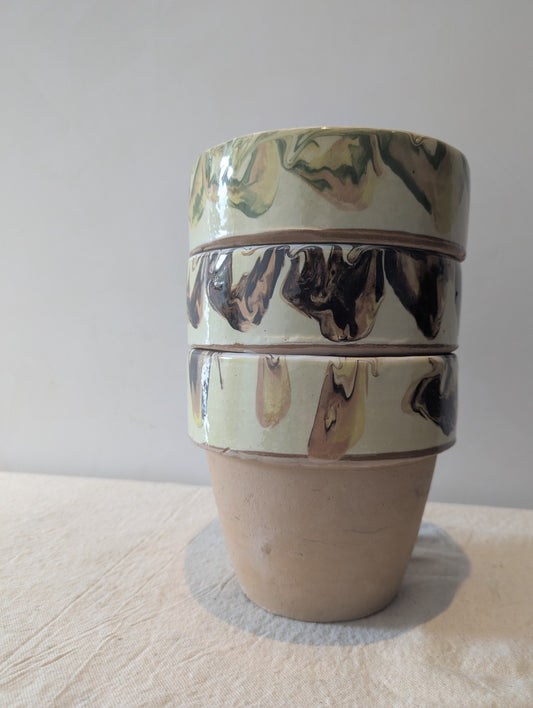 Hand-Painted Flower Pot