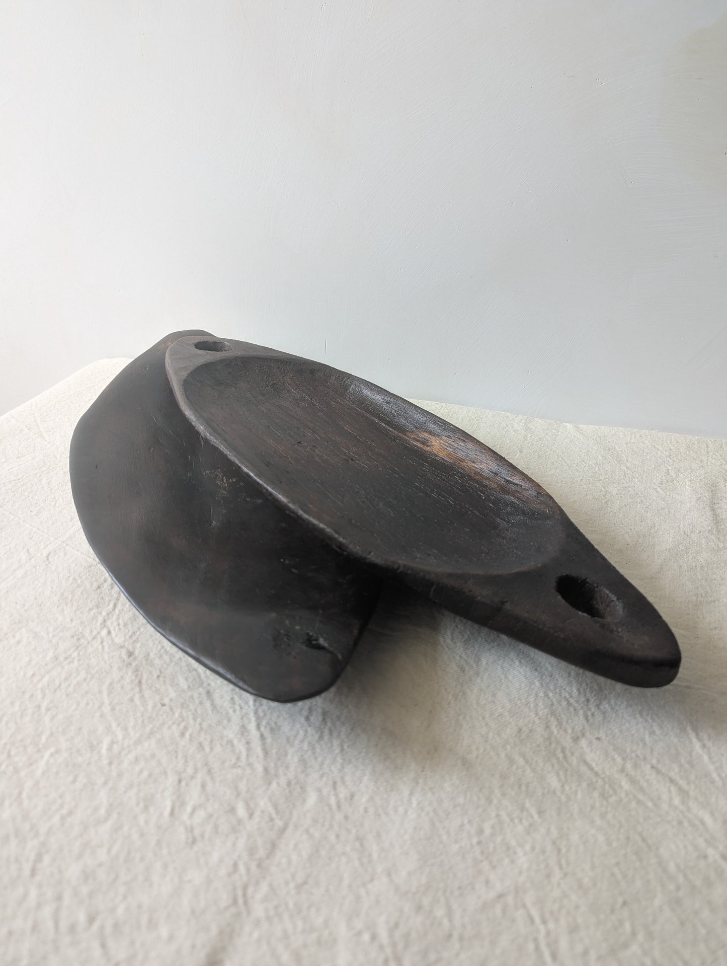 Dark Wooden Carved Tray
