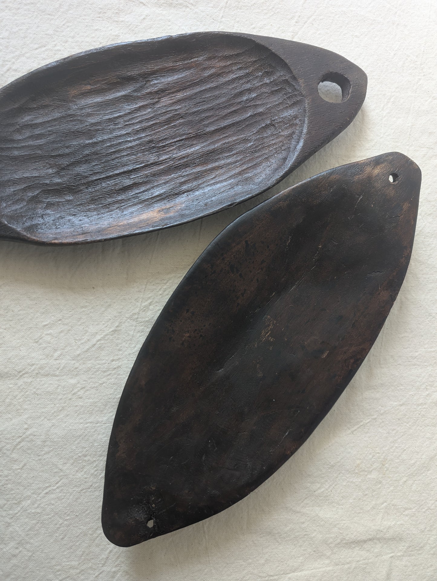 Dark Wooden Carved Tray