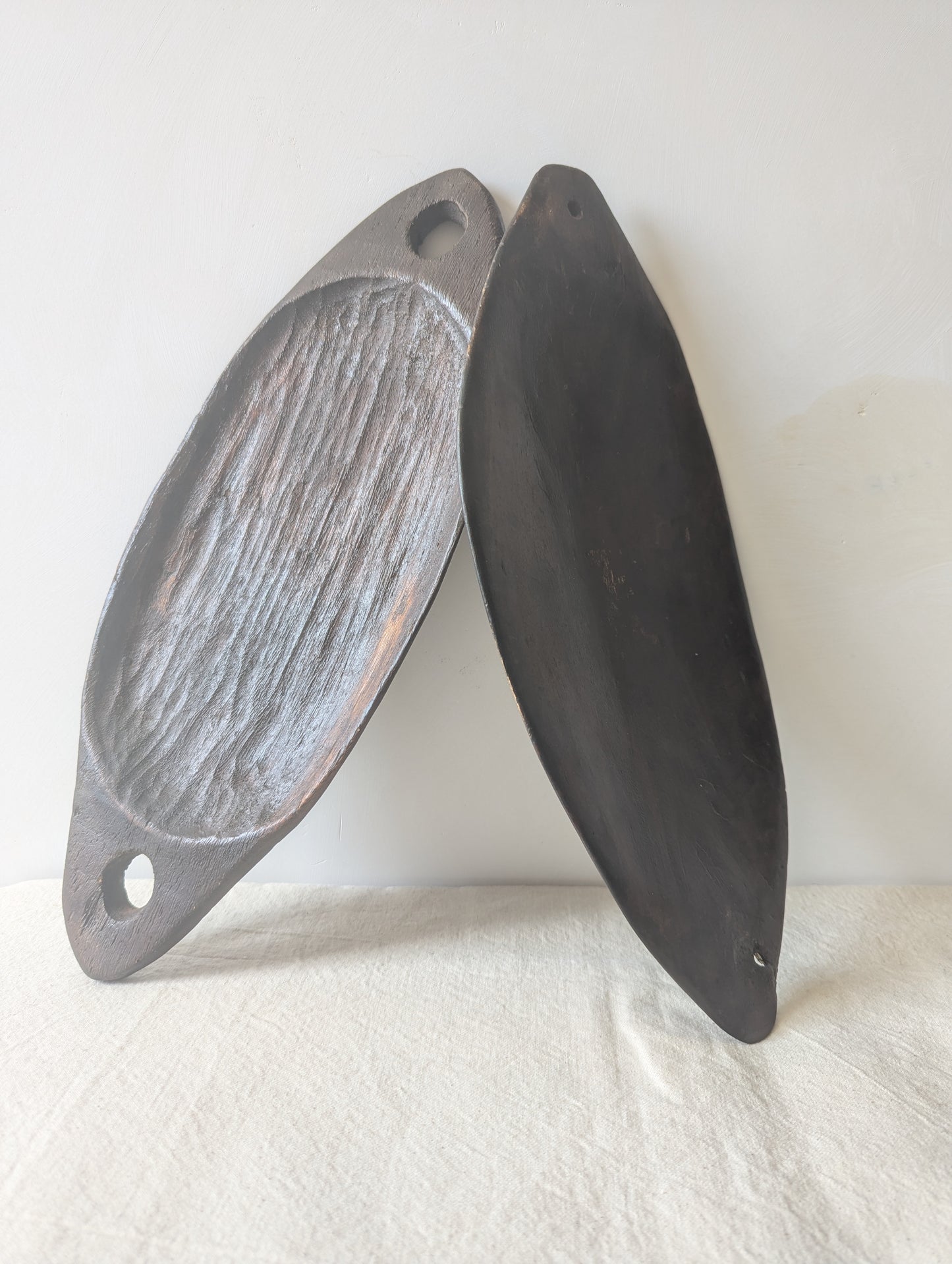 Dark Wooden Carved Tray