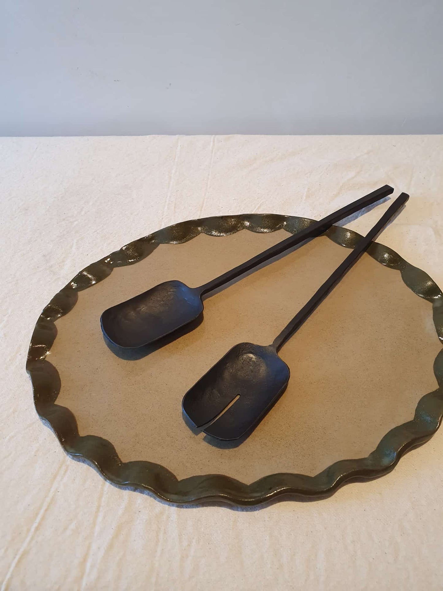 Forged Black Salad Servers