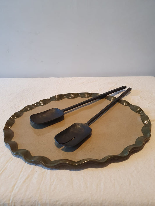 Forged Black Salad Servers