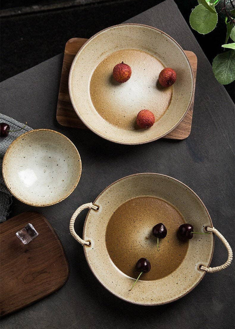 Handmade Japanese Style Stoneware Bowl