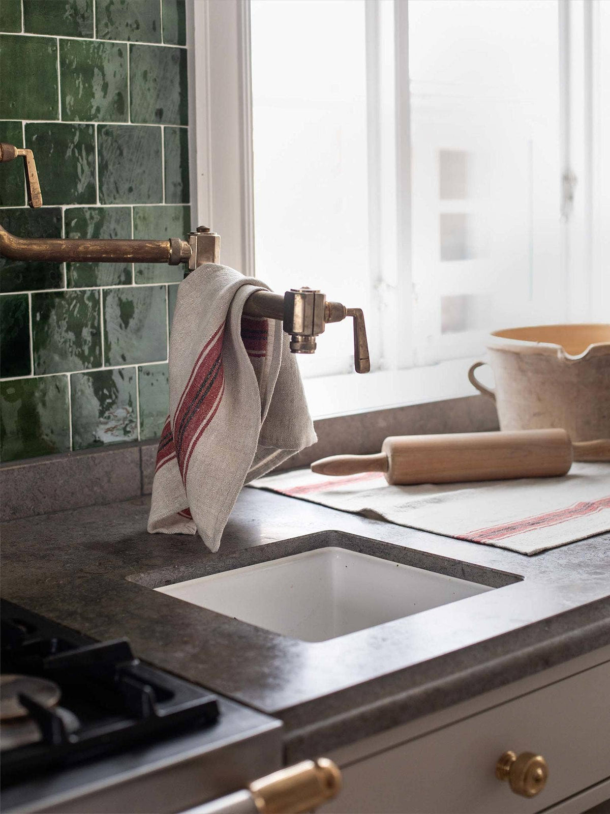 Astrid kitchen towel | Olive green