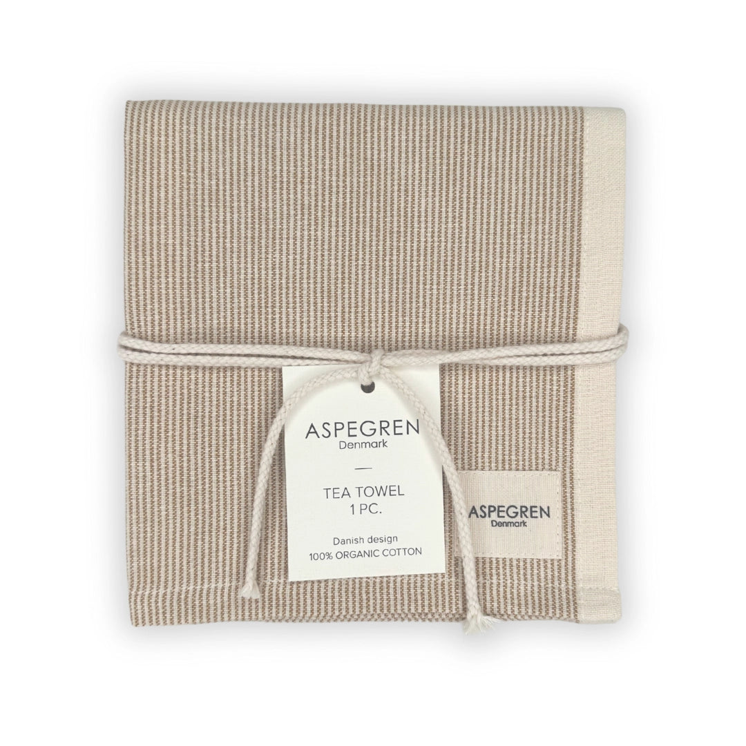 Pinstripe Goldenspice Tea Towel