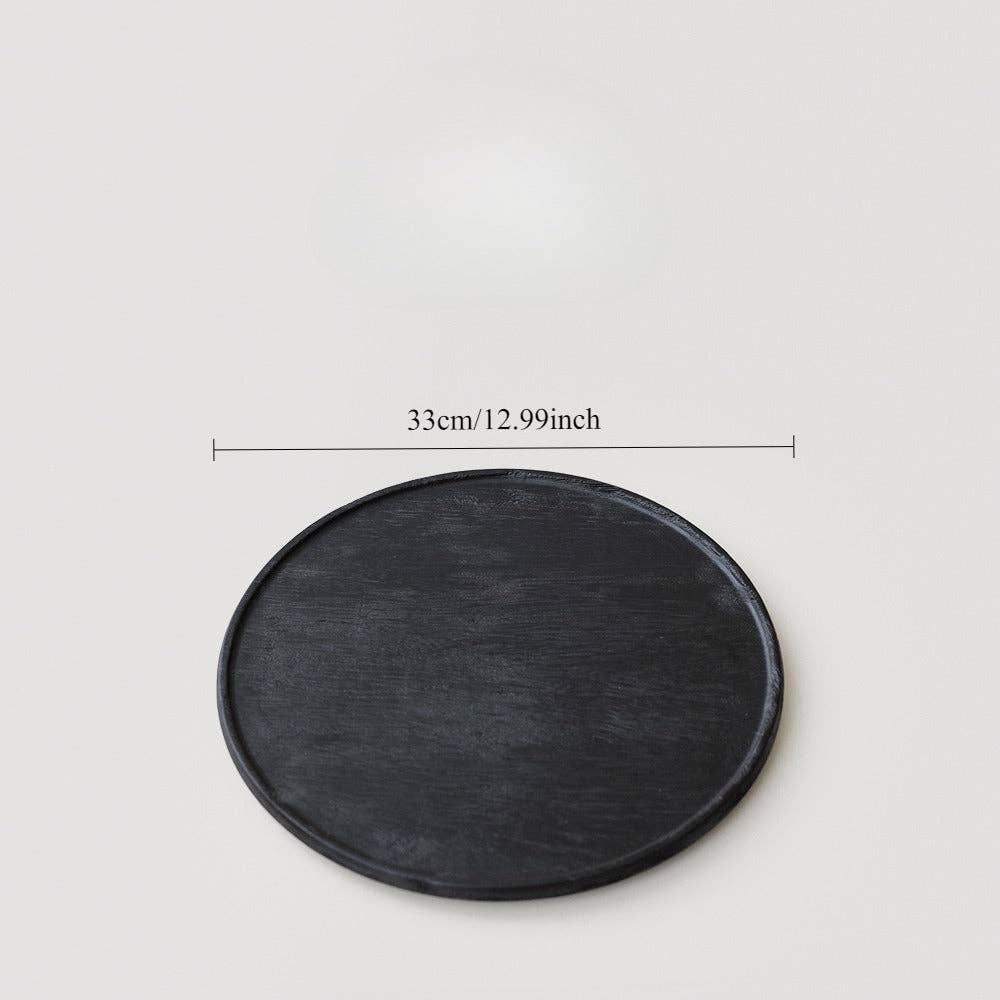 Wabi-Sabi Carbonised Wood Black Tray