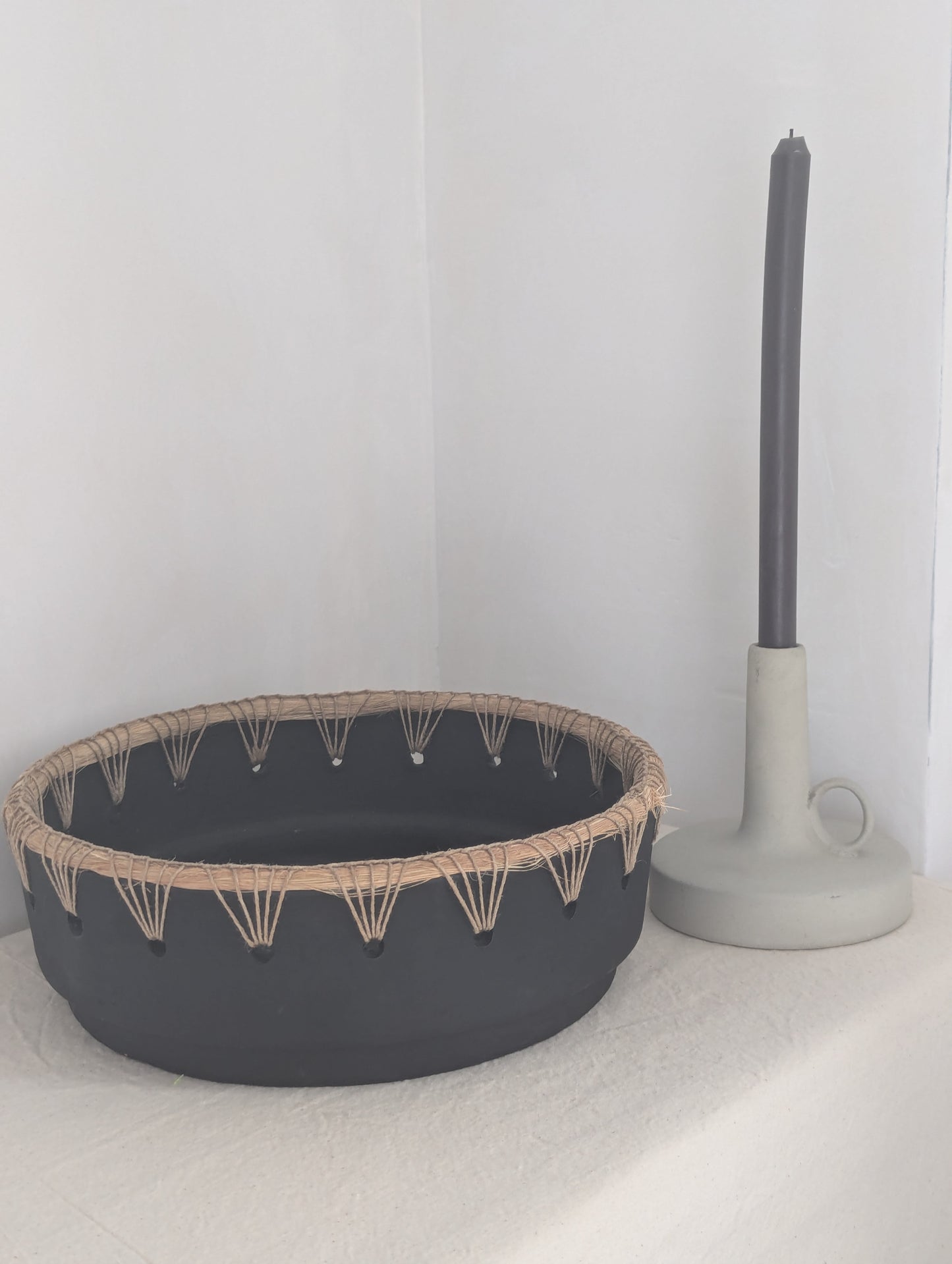 Black Woven Display Bowl