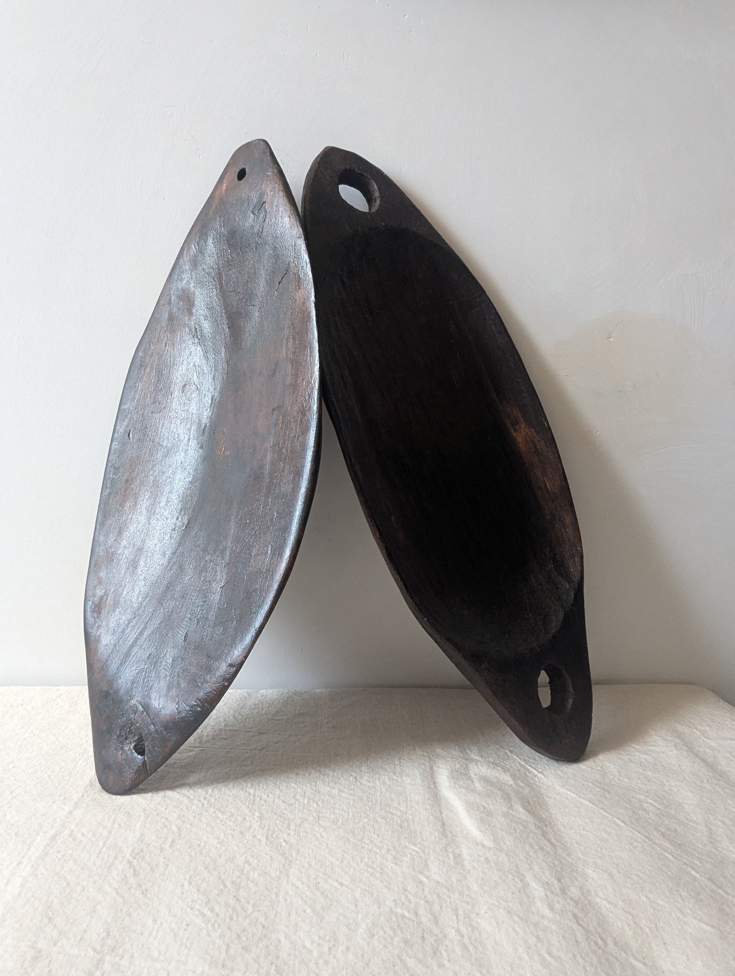 Dark Wooden Carved Tray