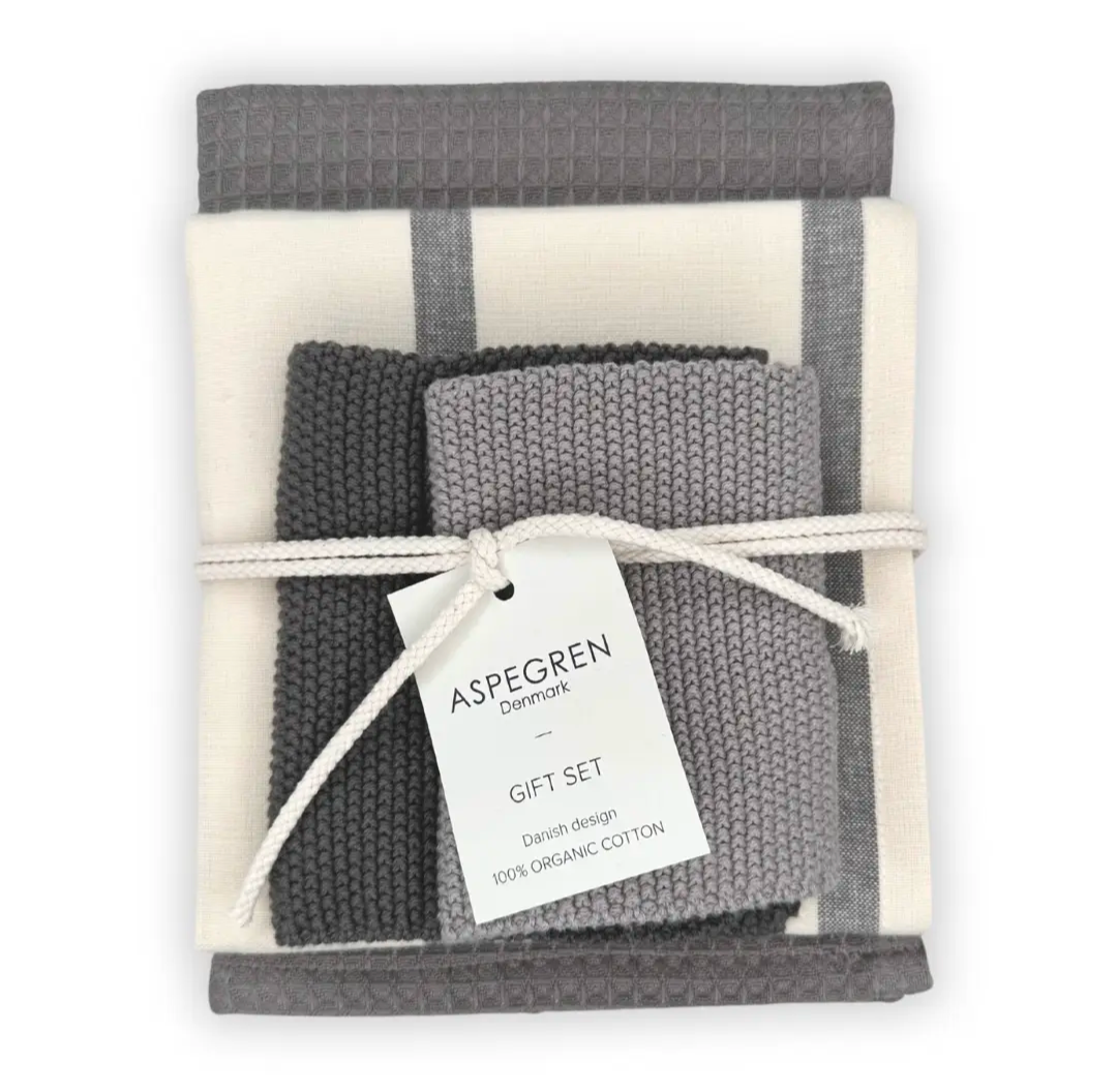 Charcoal Strada Kitchen Textile | Gift Set