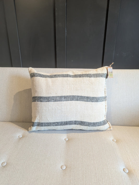 Striped French Sacking Cushion