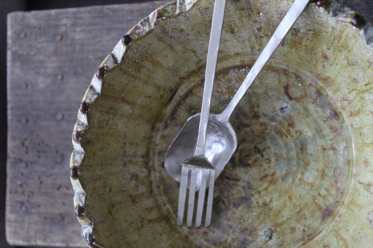 Forged Pewter Serving Set | 2 Piece