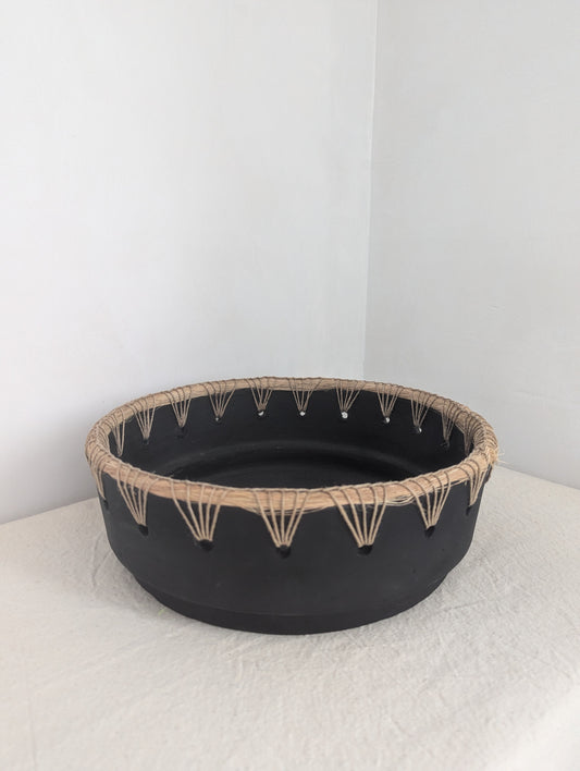 Black Woven Display Bowl